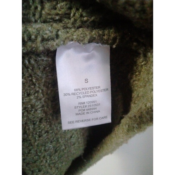 Women's Hippie Rose Crop Sweater * size SMALL * short sleeve green - Picture 4 of 7